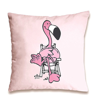 Nici: flamingó mintás párna - 37 x 37 cm, rózsaszín