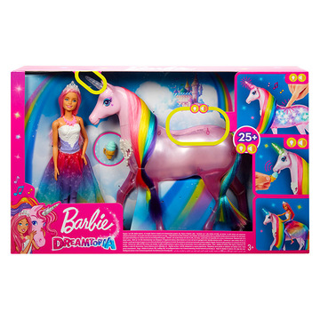 Barbie Dreamtopia: csillámfény unikornis babával 