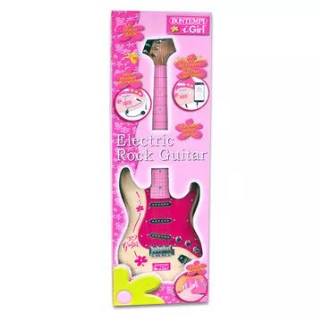 Elektrische rockgitaar, Bontempi - roze - .afbeelding