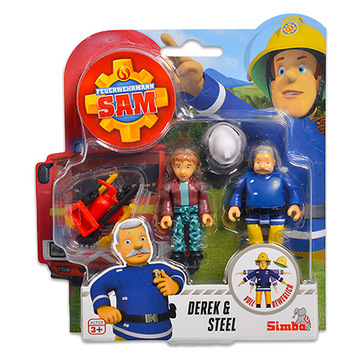 Sam, a tűzoltó: 2 darabos figura - Derek és Steele - . kép
