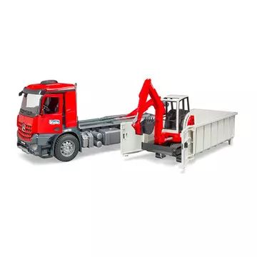 Tovornjak Mercedes Benz Arocs in goseničasti bager Schaeff HR16, Bruder - .slika