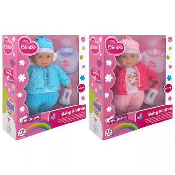 Punčka Bimbo, Punčka v zimski obleki, s stekleničko - 41 cm - .slika