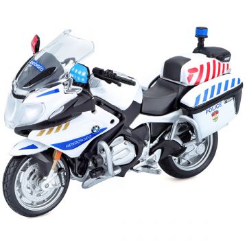Moto della polizia Bburago 1:18 - blu e bianca - .immagine