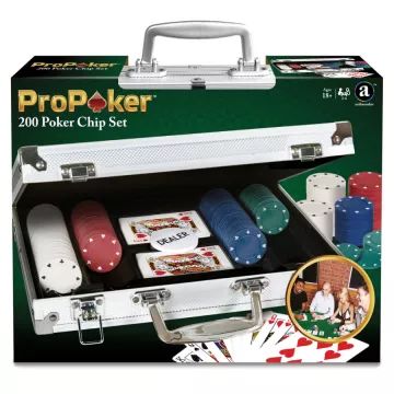 ProPoker 200: Komplet za poker u aluminijskoj kutiji - 200 komada - na mađarskom jeziku - .slika