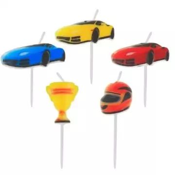 Candele per auto da corsa e accessori - set di 5 pezzi