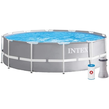 Intex: Metal Prism merev falú prémium medence szett - 366 x 99 cm - . kép