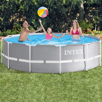 Intex: Metal Prism merev falú prémium medence szett - 366 x 99 cm - . kép