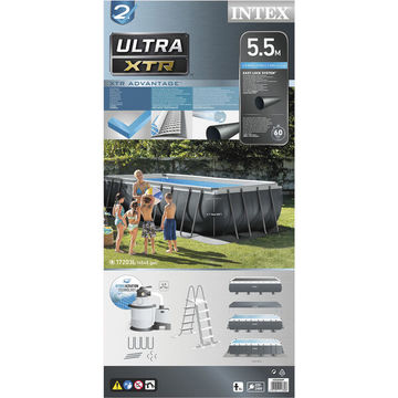 Intex: Ultra Frame XTR szögletes medencekészlet - 549 x 274 cm - . kép