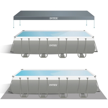 Intex: Ultra Frame XTR szögletes medencekészlet - 549 x 274 cm - . kép
