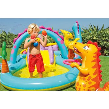 Intex: Dinoland oppustelig pool - 302 x 229 x 112 cm - .billede