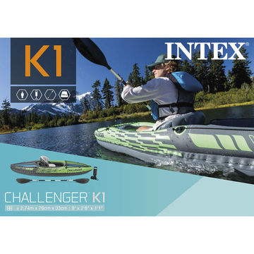Intex: Challenger k1 felfújható kajak szett - 2,74 m x 76 cm x 33 cm - . kép