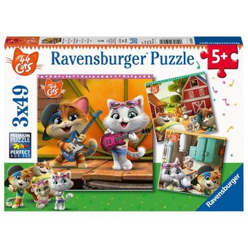 Ravensburger: 44 csacska macska 3x49 darabos puzzle