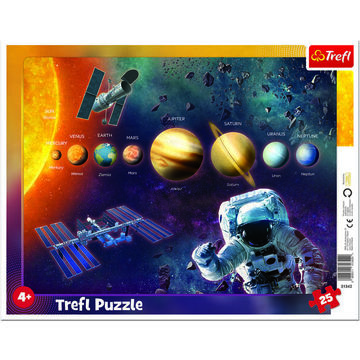 Trefl: Naprendszer 25 darabos keretes puzzle