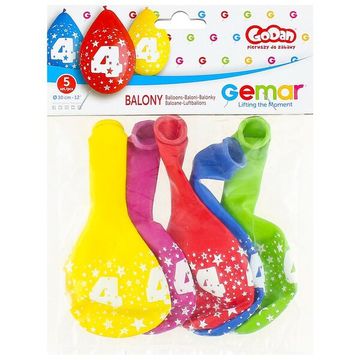 Confezione di palloncini colorati con numero per compleanno, 30 cm - 4 - .immagine