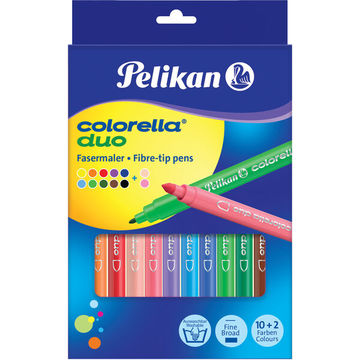 Pelikan: Colorella Duo Doppelseitiges Filzstift-Set, 12 Stück