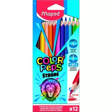 MAPED : Color Peps Strong coffret de crayons de couleur - 12 pièces