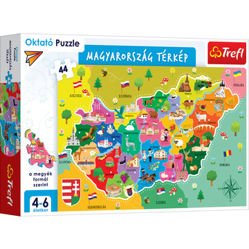 Trefl: Oktató puzzle - Magyarország térképe