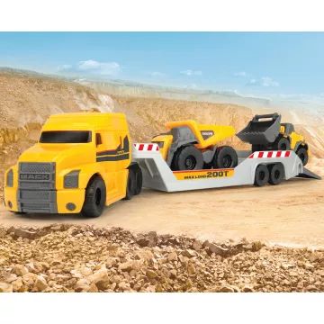 Dickie Volvo: Vrachtwagen oplegger met kipper en voorlader - 30 cm - .afbeelding