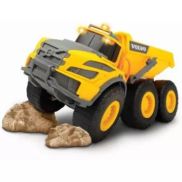 Dickie Volvo: šarnīrā pašizgāzējs – 23 cm, ar gaismu un skaņu - .attēls