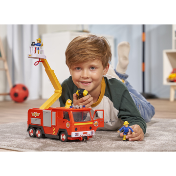 Sam, a tűzoltó: Jupiter, a tűzoltóautó 2 figurával és megafonnal - . kép