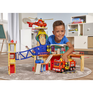 Sam, a tűzoltó: Jupiter, a tűzoltóautó 2 figurával és megafonnal - . kép