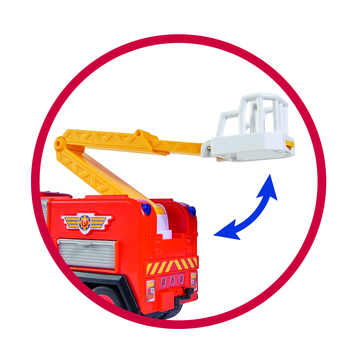 Sam, a tűzoltó: Jupiter, a tűzoltóautó 2 figurával és megafonnal - . kép