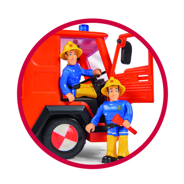 Sam, a tűzoltó: Jupiter, a tűzoltóautó 2 figurával és megafonnal - . kép