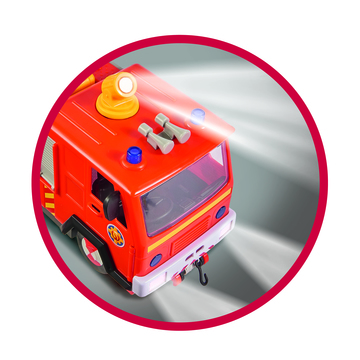 Sam, a tűzoltó: Jupiter, a tűzoltóautó 2 figurával és megafonnal - . kép