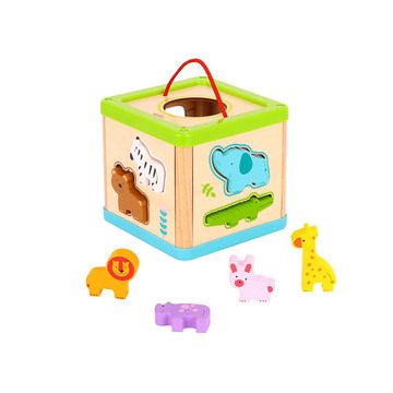 Tooky Toy: Fa formaválogató doboz - állatok - . kép