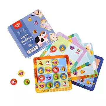 Tooky Toy: Mágneses sudoku fém dobozban - Élet a farmon - . kép