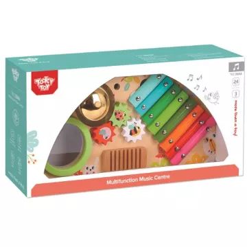 Tooky Toy: Stół zabawowy z instrumentami i aktywnościami z drewna - .zdjęcie 