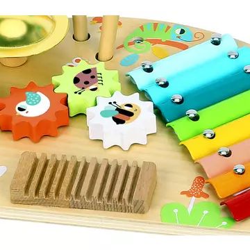 Tooky Toy: Hangszeres játszóasztal és foglalkoztató fából - . kép