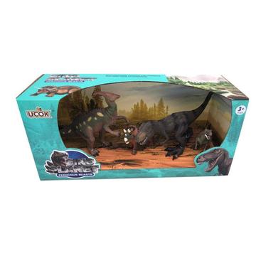 Dinoszaurusz szett, Triceratopsz bébivel - 4 db-os
