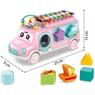 Glasbeni avtobus z oblikami - roza - .slika