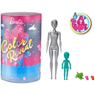 Barbie Color Reveal: Pizsiparty- Barbie és Chelsea babával - . kép