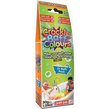 Crackle Baff Colours: Pattogó, színes fürdőpor - 30g