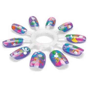 Shimmer og Sparkle: Manikyrsæt - marmor negle - .billede