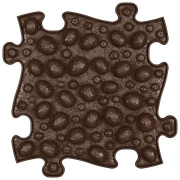 Muffik : pièce complémentaire « Noix dure » pour tapis sensoriels – marron - .image