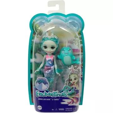 Enchantimals: Lutka Naddie Narwhal in figurica Sword - .slika