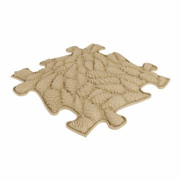 Muffik: Kemény Toboz kiegészítő darab szenzoros szőnyegekhez - bézs - . kép