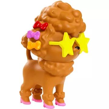 Barbie Extra: Ekstravagantna afroameriška lutka v mavričnem plašču s pudljem - .slika