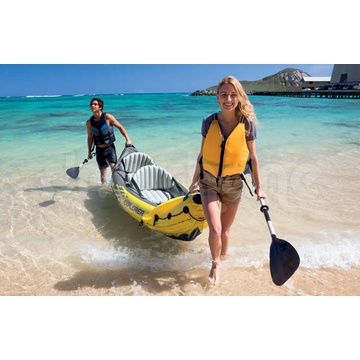 Intex: Explorer K2 kajakų rinkinys su aliuminio irklais - geltonas - .vaizdas