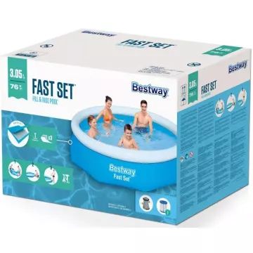 Bestway: Fast Set basen rozporowy z pompą filtrującą – 305x76 cm - .zdjęcie 