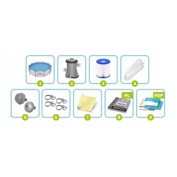 Bestway: piscina estrutural Steel Pro Max com filtro – 305 x 76 cm - .Imagem