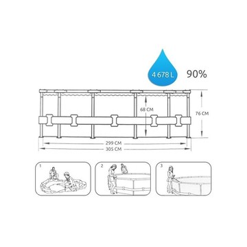 Bestway: Piscină Steel Pool Max - 305 cm - .foto