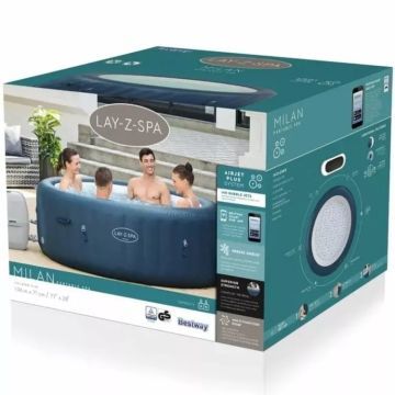 Bestway: Lay-Z-Spa Milan AirJet Plus Jakuzzi - 196 x 71 cm - . kép