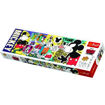 Trefl: A legendás Mickey egér 500 darabos panoráma puzzle - . kép