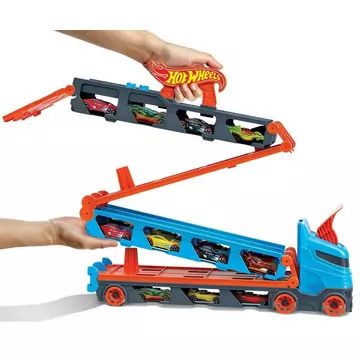 Hot Wheels: Ciężarówka do przewozu samochodzików 2-w-1 - .zdjęcie 