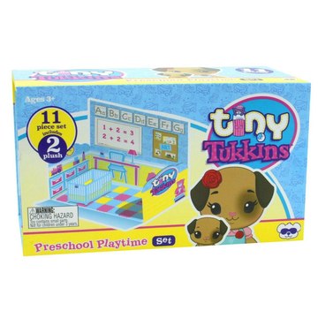 Tiny Tukkins: Set de joacă Preschool Playtime cu 2 figurine de pluș - cățeluș maro - .foto