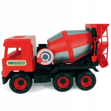 Wader: Middle Truck betonkeverő, 38 cm - piros